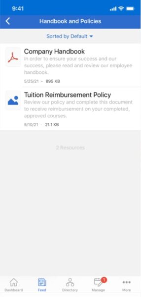 Handbook and Policies Mobile View